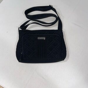 Vera Bradley Black Quilted Crossbody • Mini Hipster